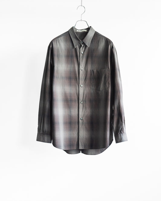 COTTON CHECK REGULAR COLLAR SHIRT