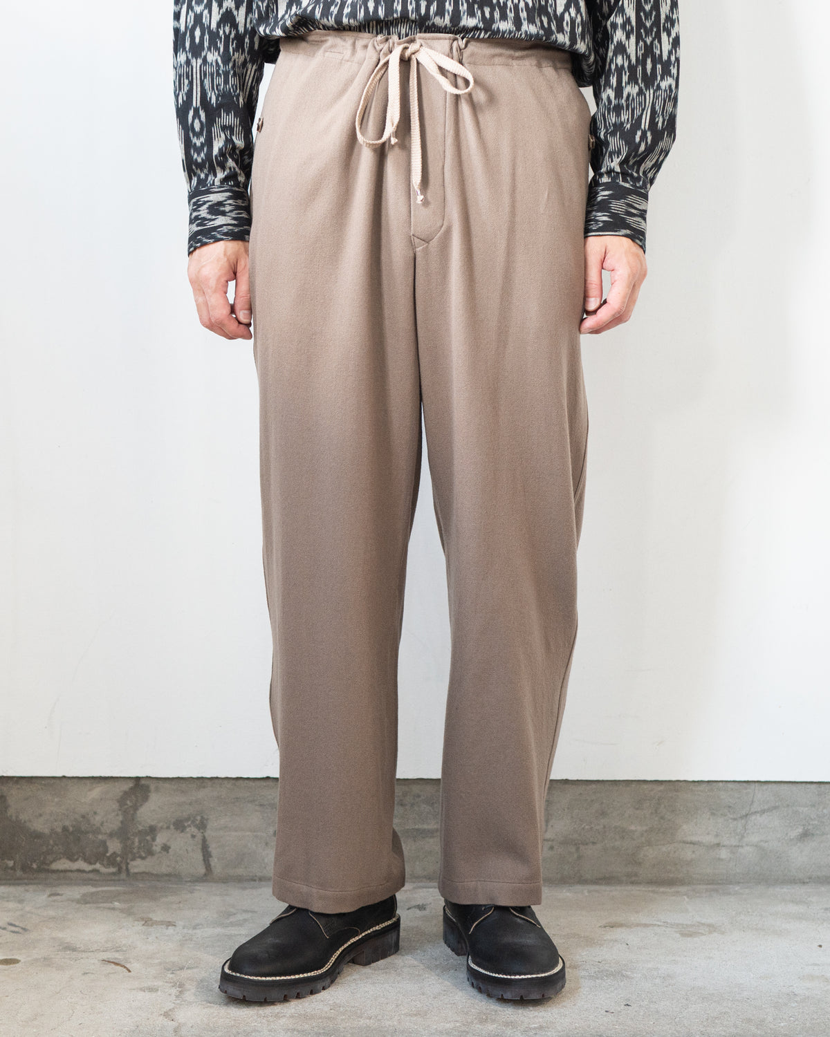 GLAN WOOL SAXONY EASY PANTS