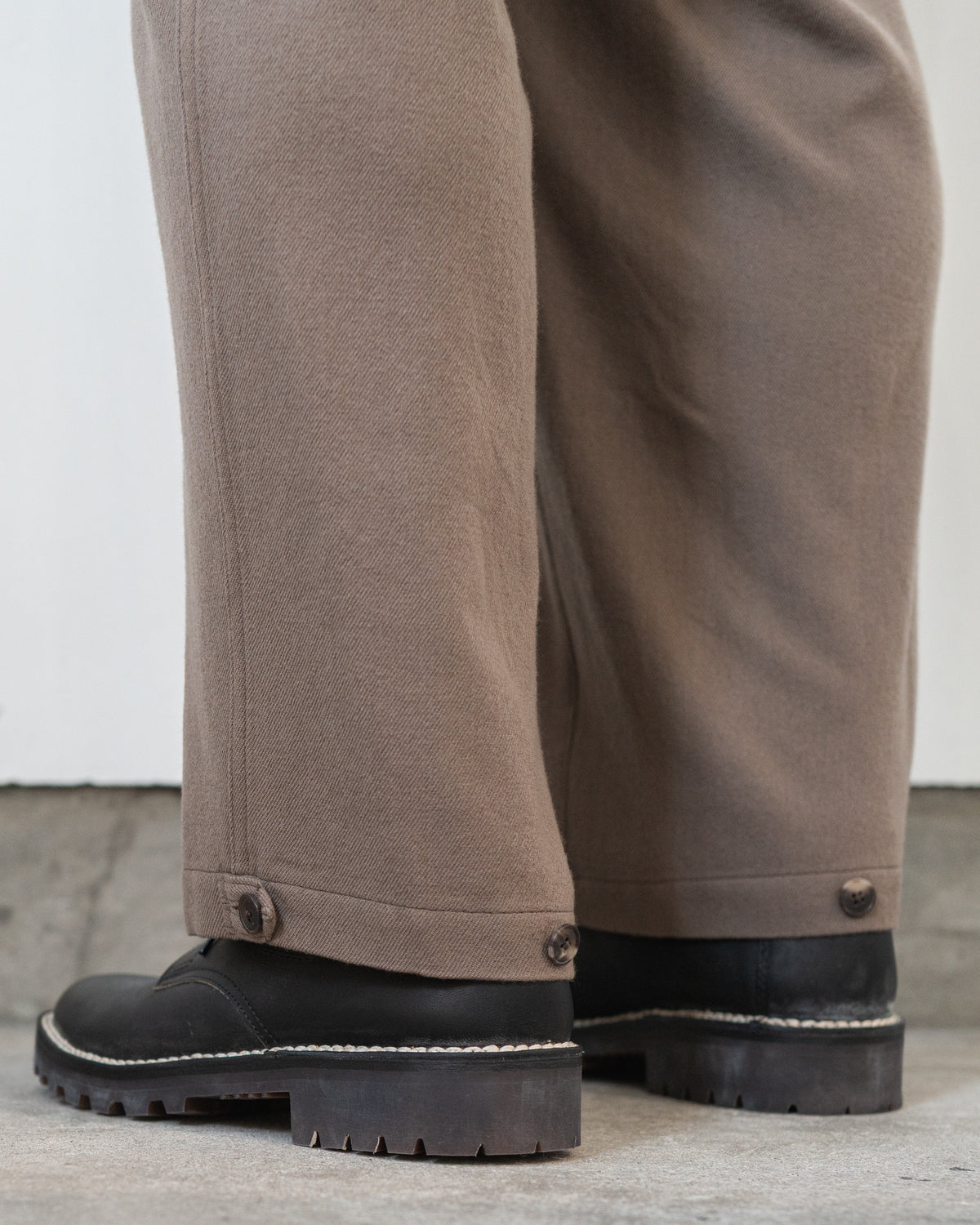 GLAN WOOL SAXONY EASY PANTS