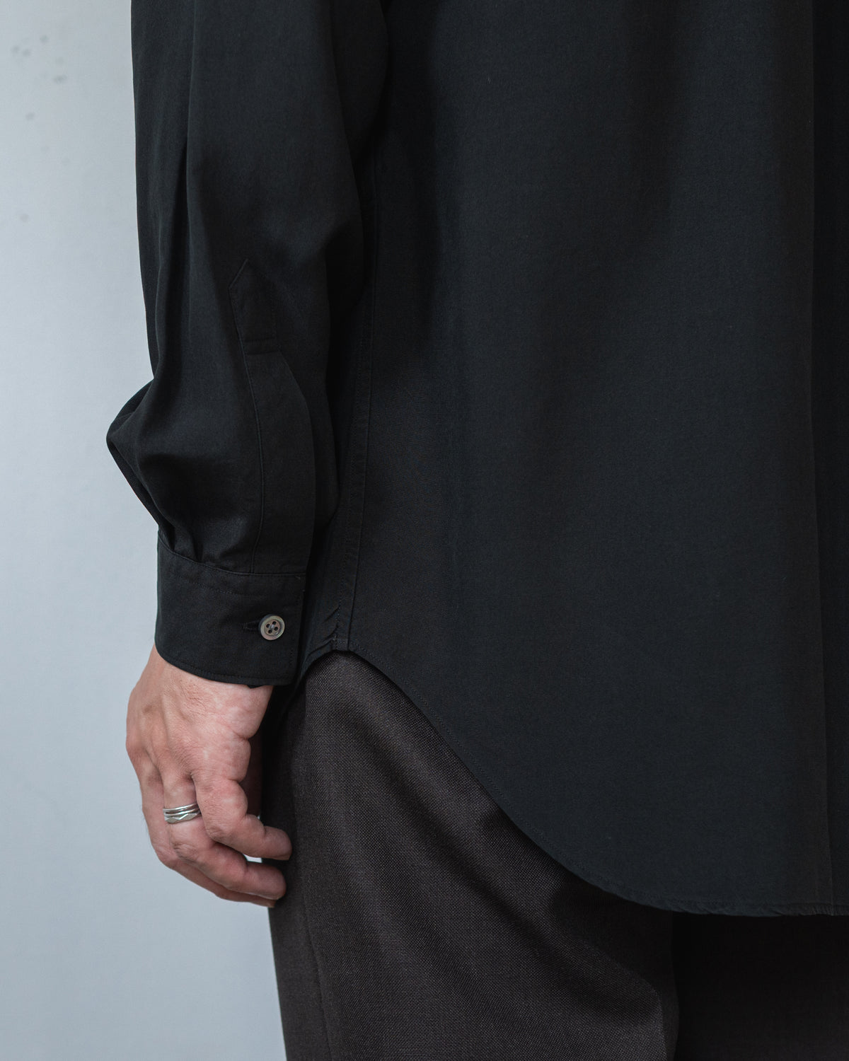 TOUGH SILK POPLIN REGULAR COLLAR SHIRT
