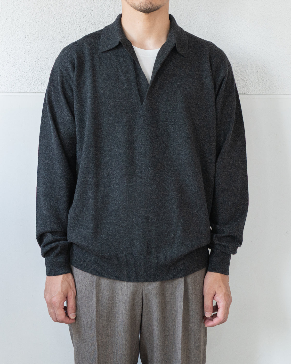 CASHMERE KNIT SKIPPER PULLOVER