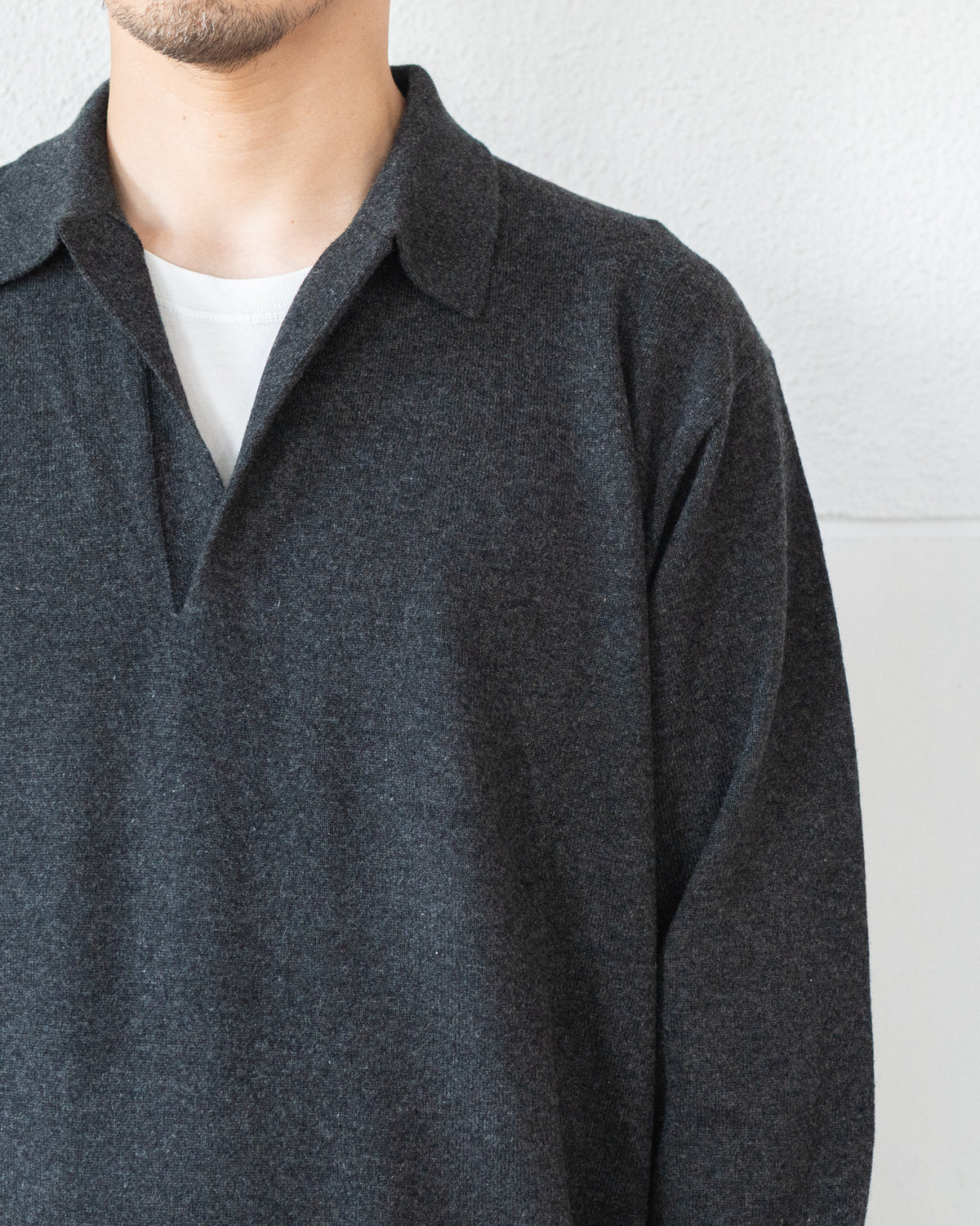 CASHMERE KNIT SKIPPER PULLOVER