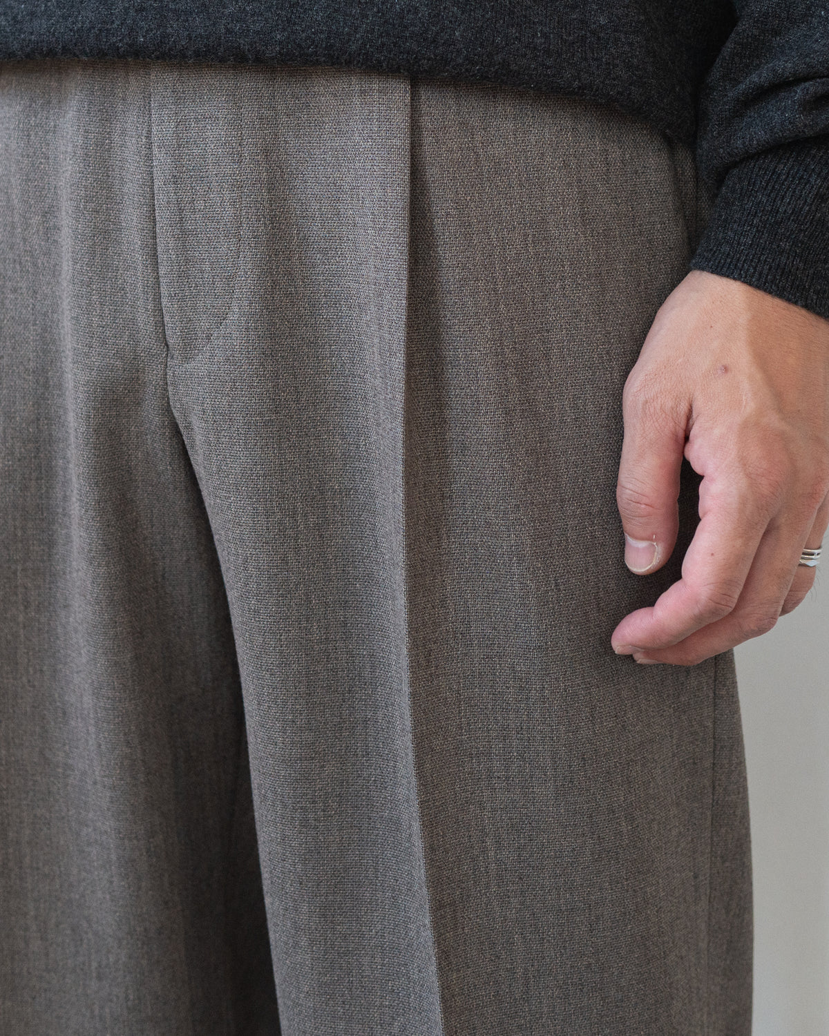 ROUGH WOOL TROUSERS