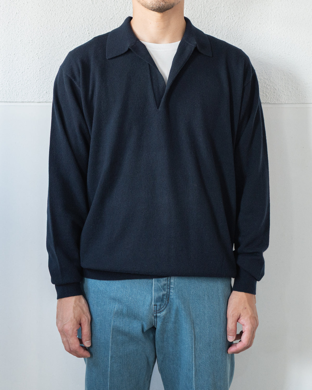 CASHMERE KNIT SKIPPER PULLOVER