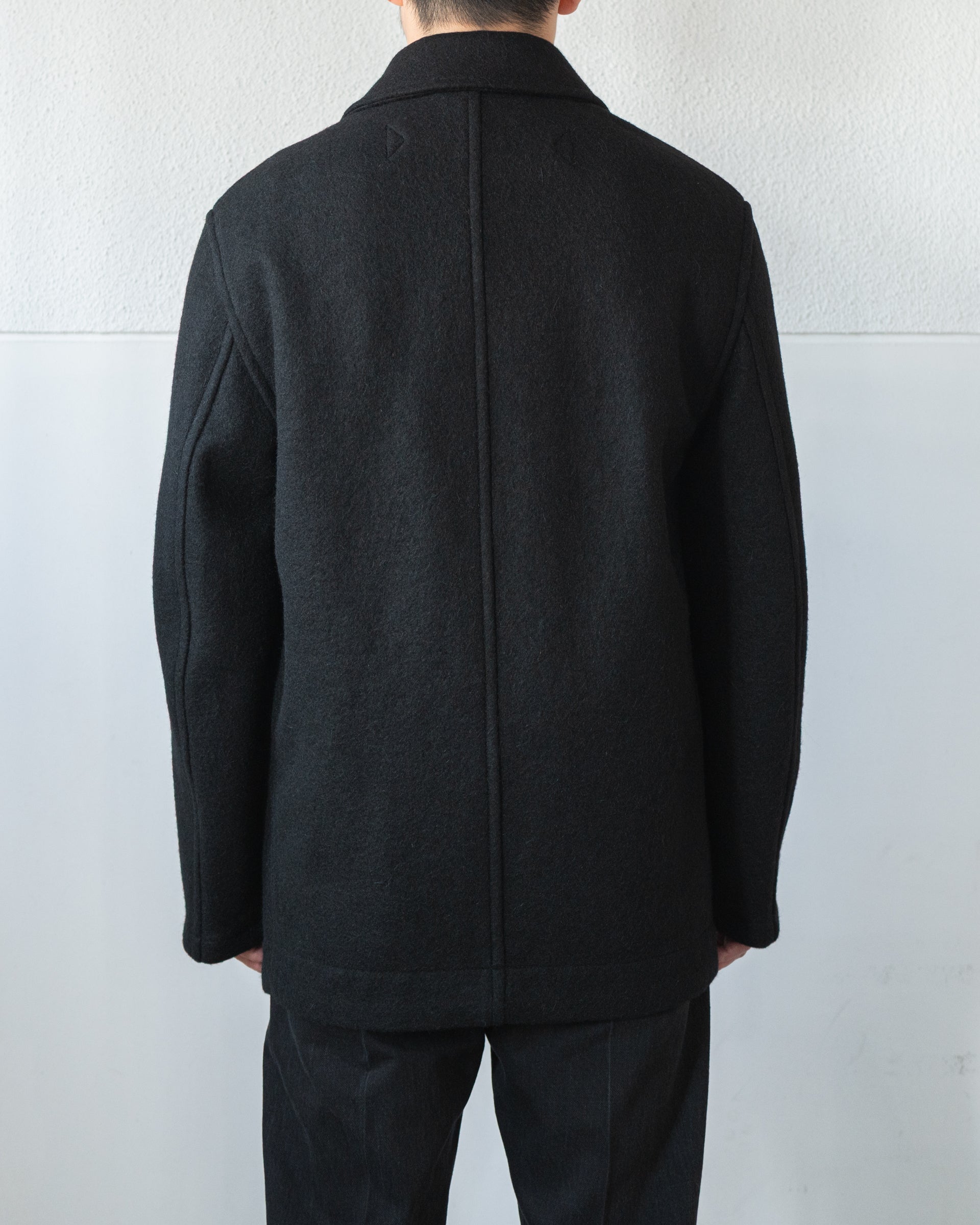 LEMAIRE / ルメール SHORT DB COAT IN FELTED WOOL AND ALPACA BLEND