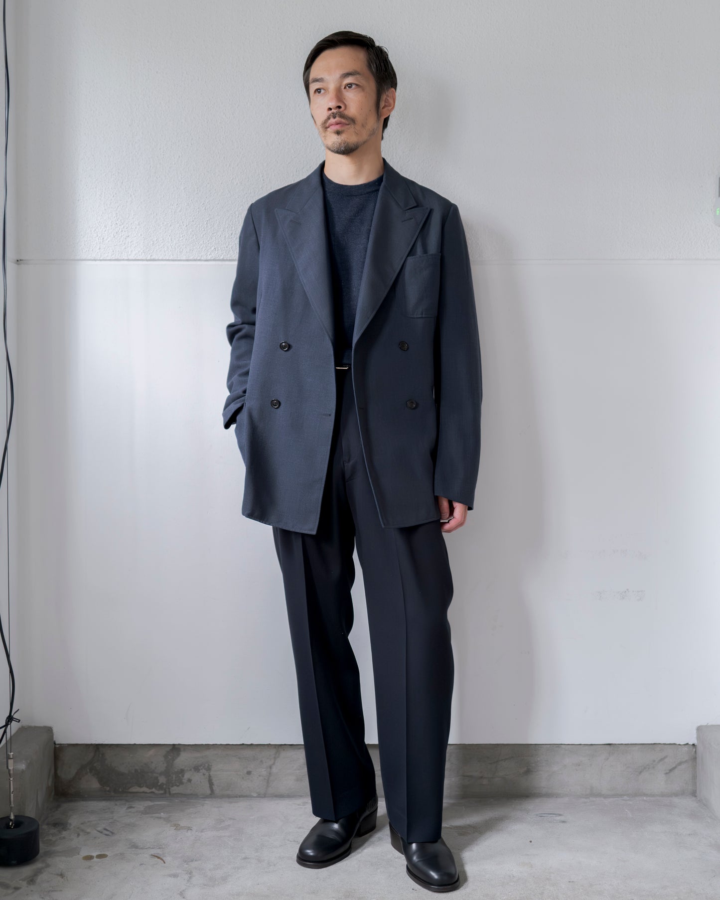 HIGH TWIST WOOL DOUBLE JACKET