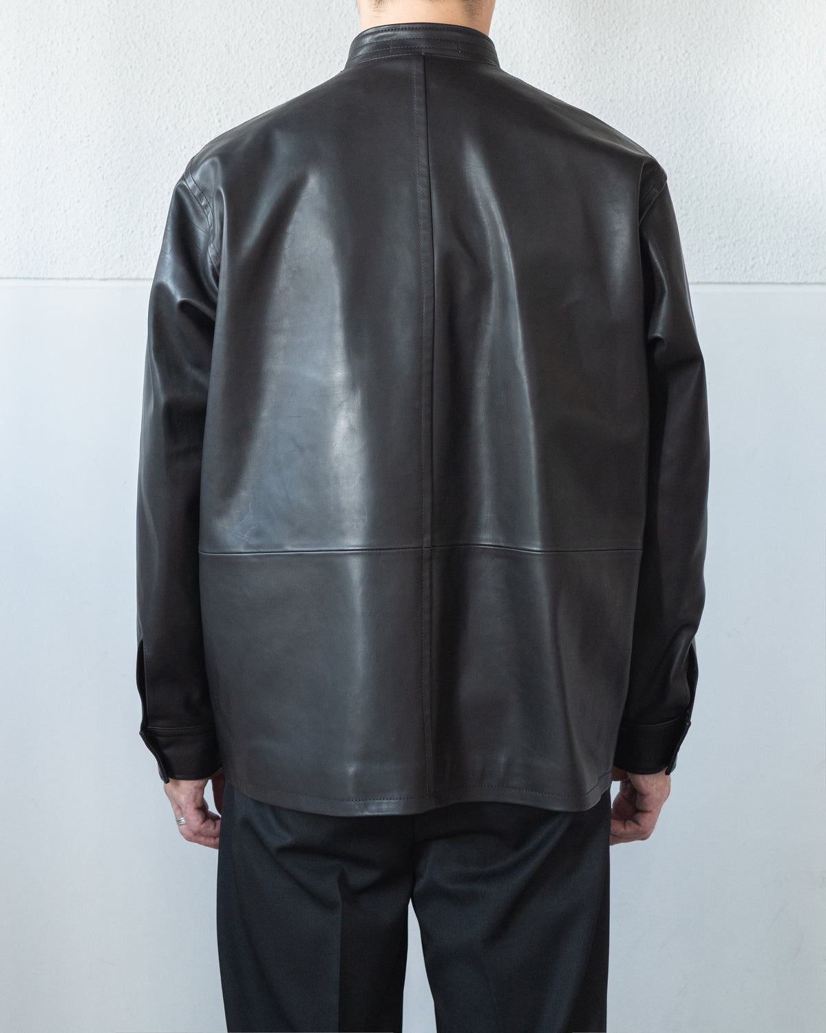 CALF LEATHER SHIRT JACKET