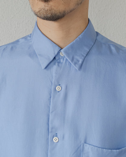 BRUSHED SILK REGULAR COLLAR SHIRT