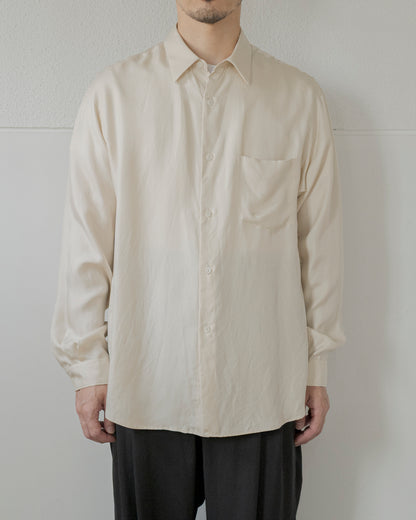 BRUSHED SILK REGULAR COLLAR SHIRT