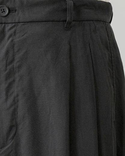 ROUGH SILK TWILL TWO PLEATS TROUSER