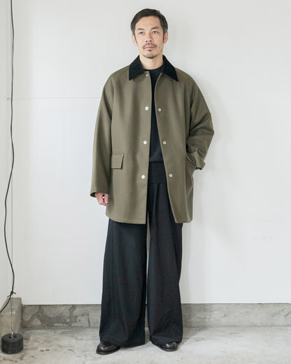 LAURENCE WOOL COTTON SHORT COAT