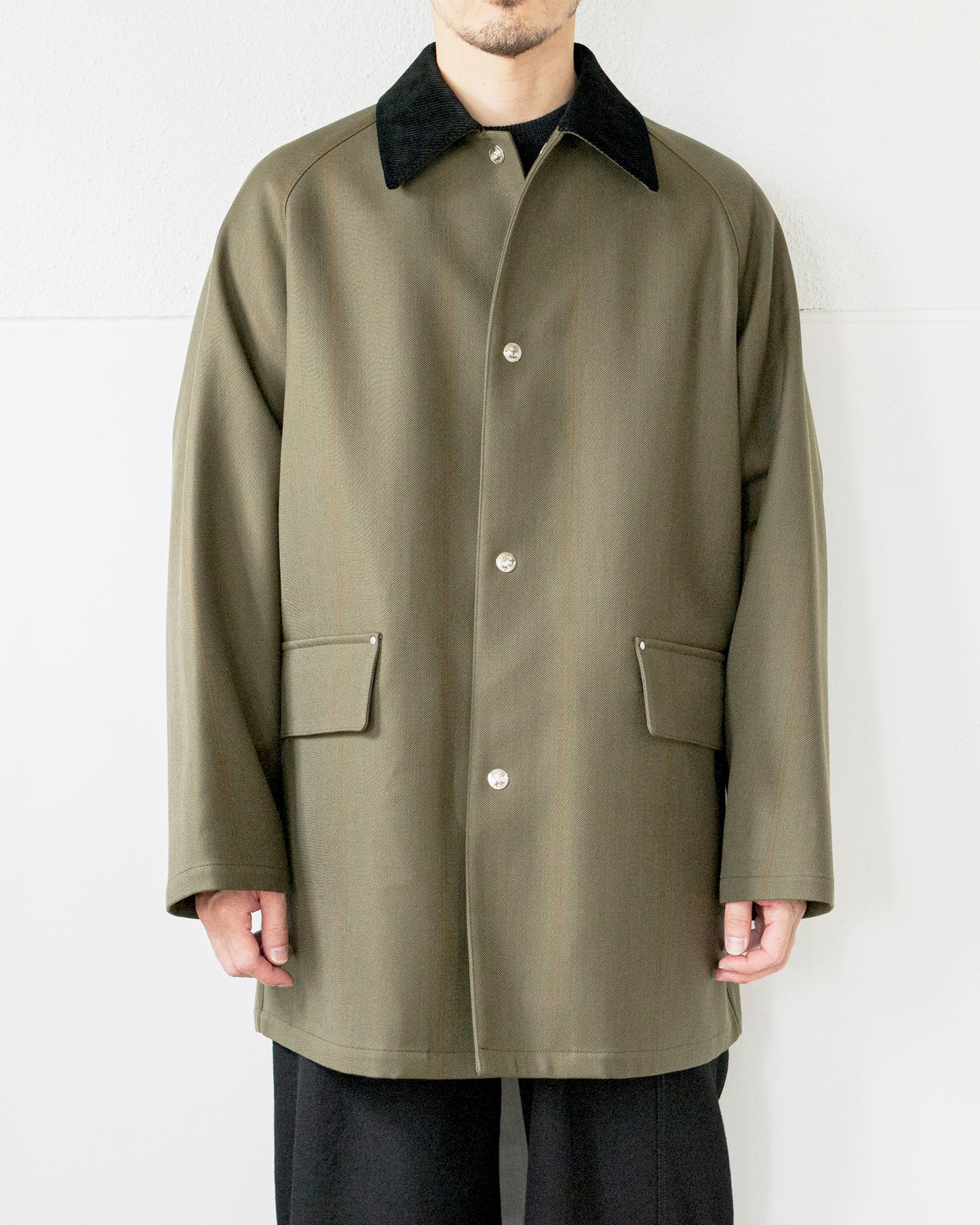 LAURENCE WOOL COTTON SHORT COAT