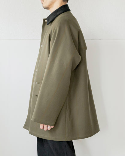 LAURENCE WOOL COTTON SHORT COAT
