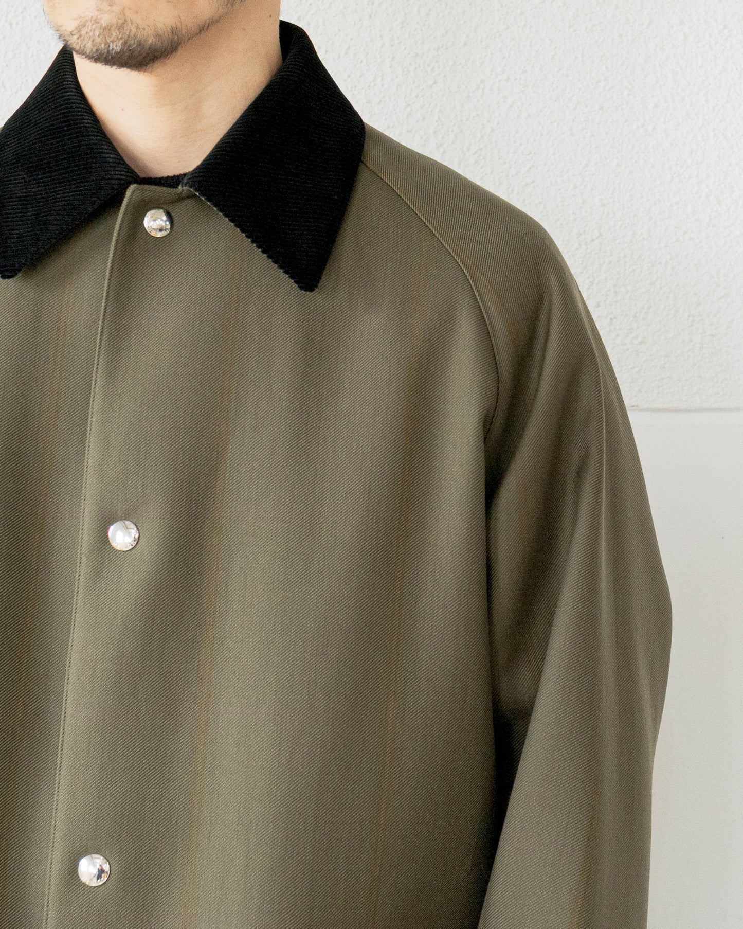 LAURENCE WOOL COTTON SHORT COAT