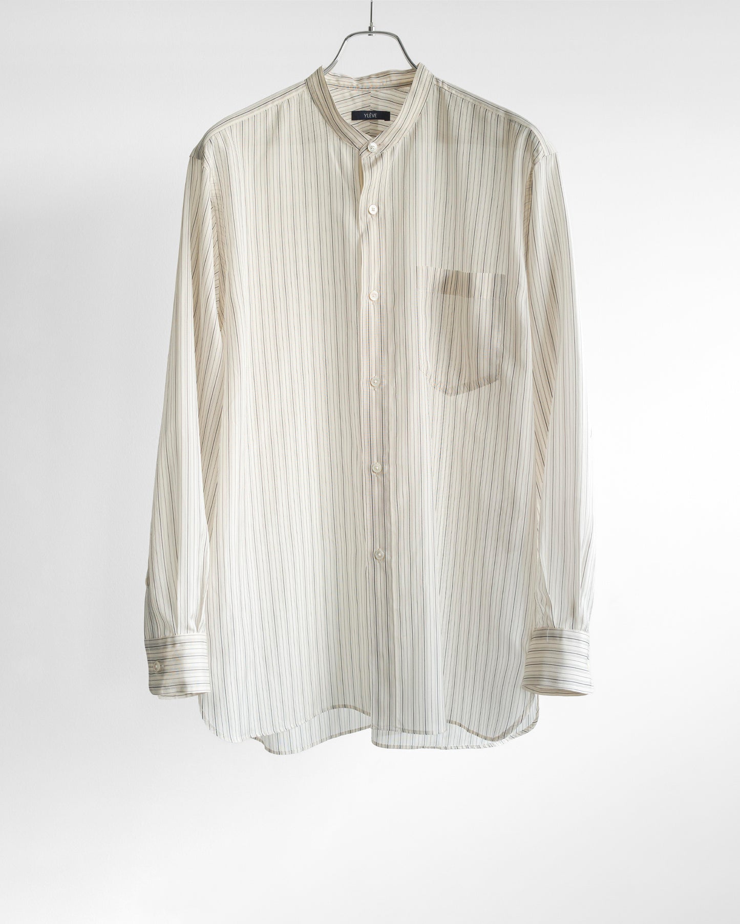 ACETATE CUPRA STAND COLLAR SHIRT