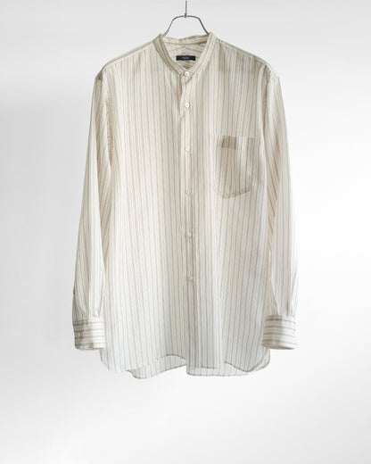 ACETATE CUPRA STAND COLLAR SHIRT