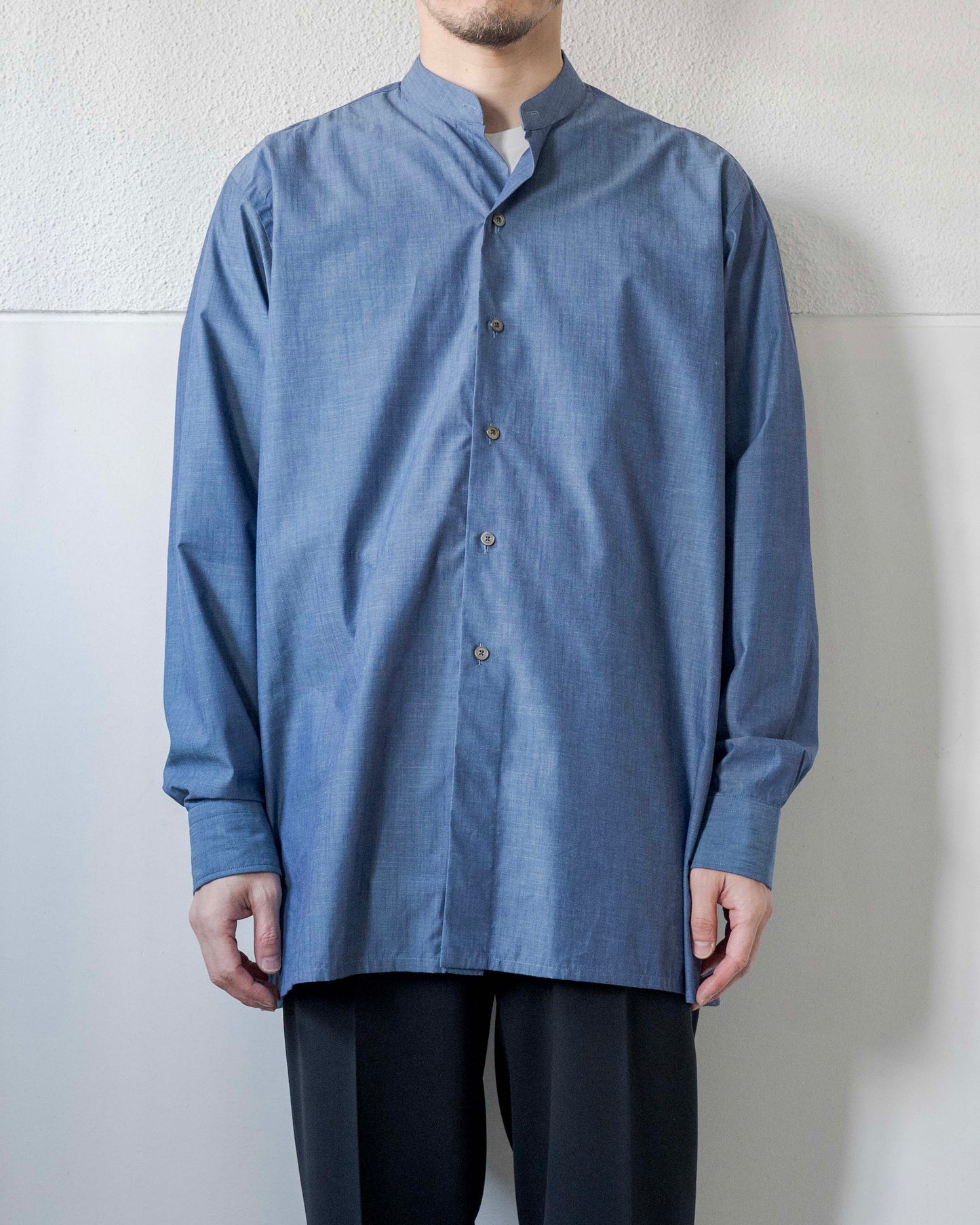 Moriss×Salvatoreモリス×サルバトーレ コットンバンドカラーシャツ