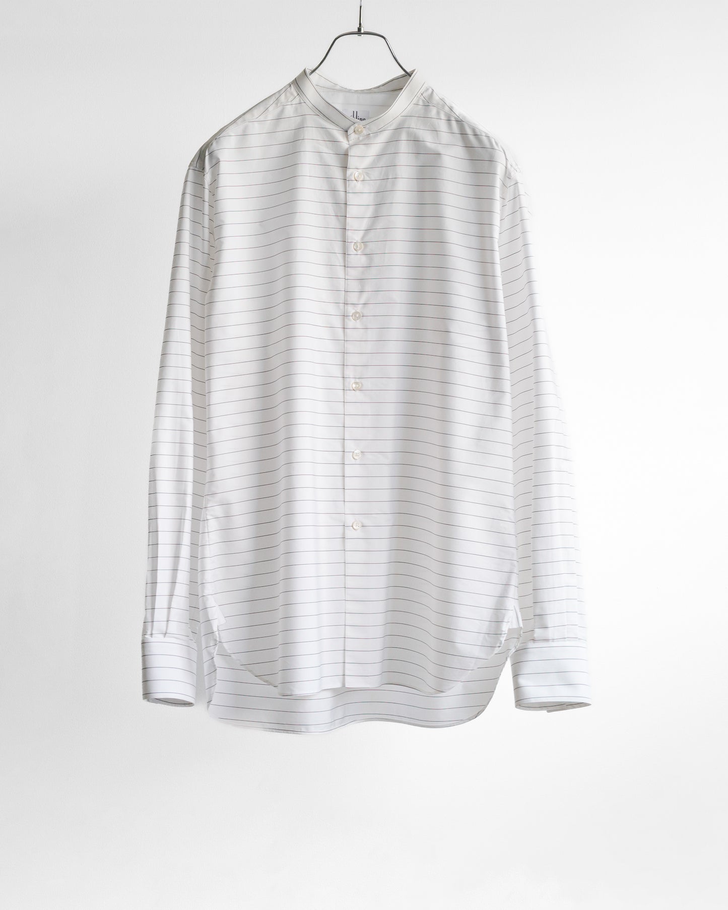 ETON HORIZONTAL STRIPE BAND COLLAR SHIRT