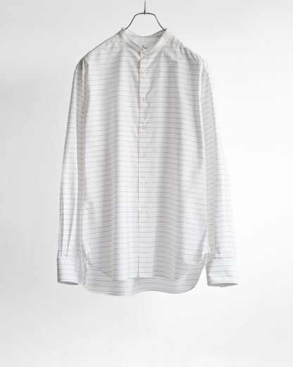 ETON HORIZONTAL STRIPE BAND COLLAR SHIRT