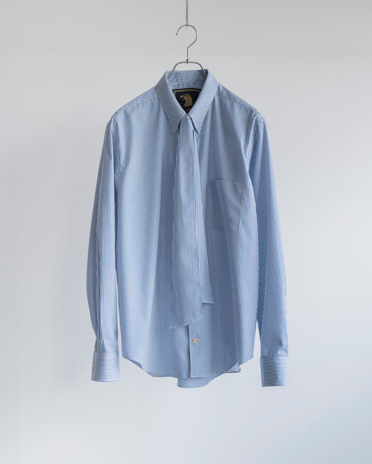 壱式軽裳 COTTON POPLIN STRIPE SHIRT