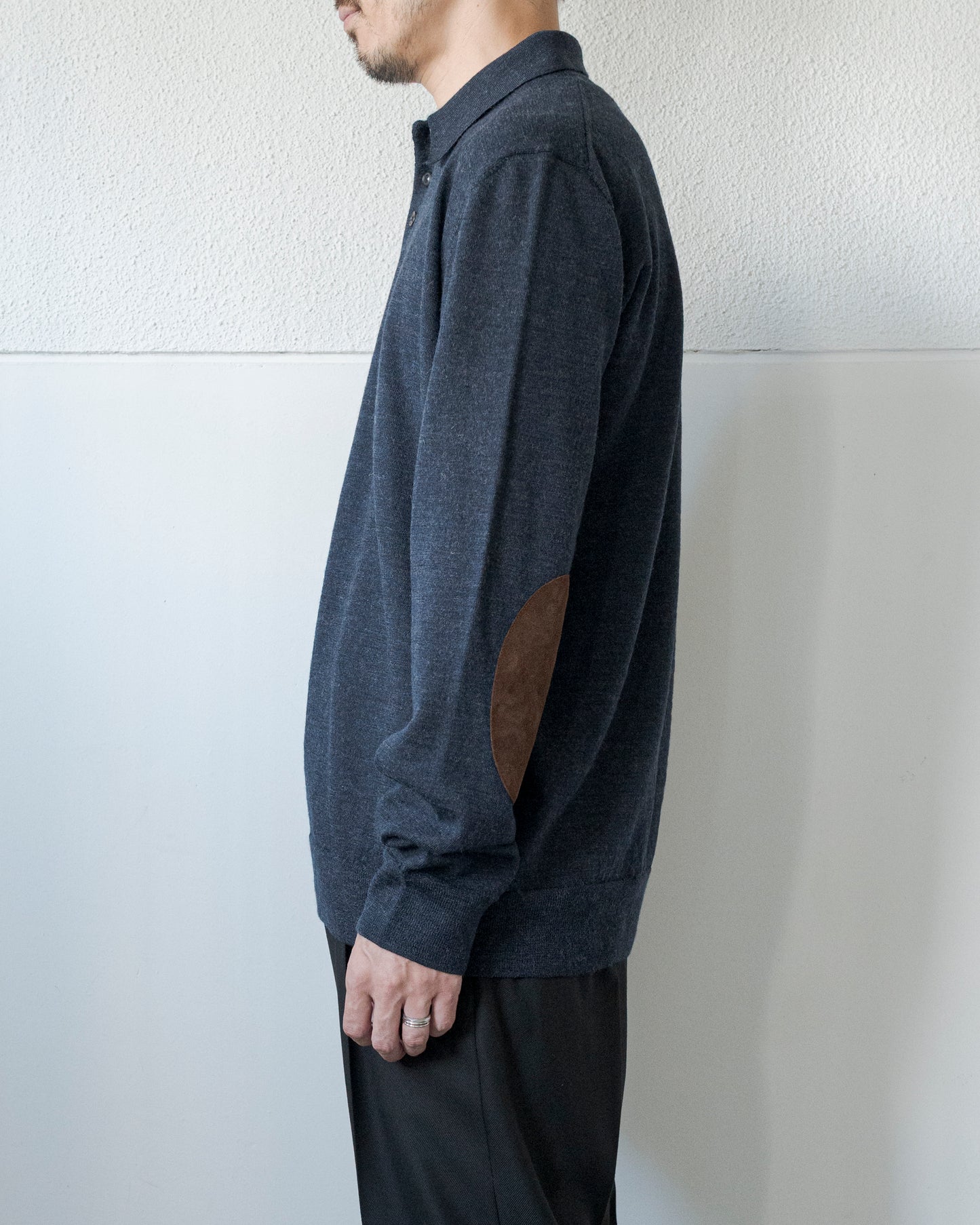 ELBOW PATCH WOOL POLO