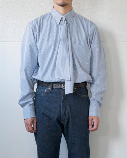 壱式軽裳 COTTON POPLIN STRIPE SHIRT