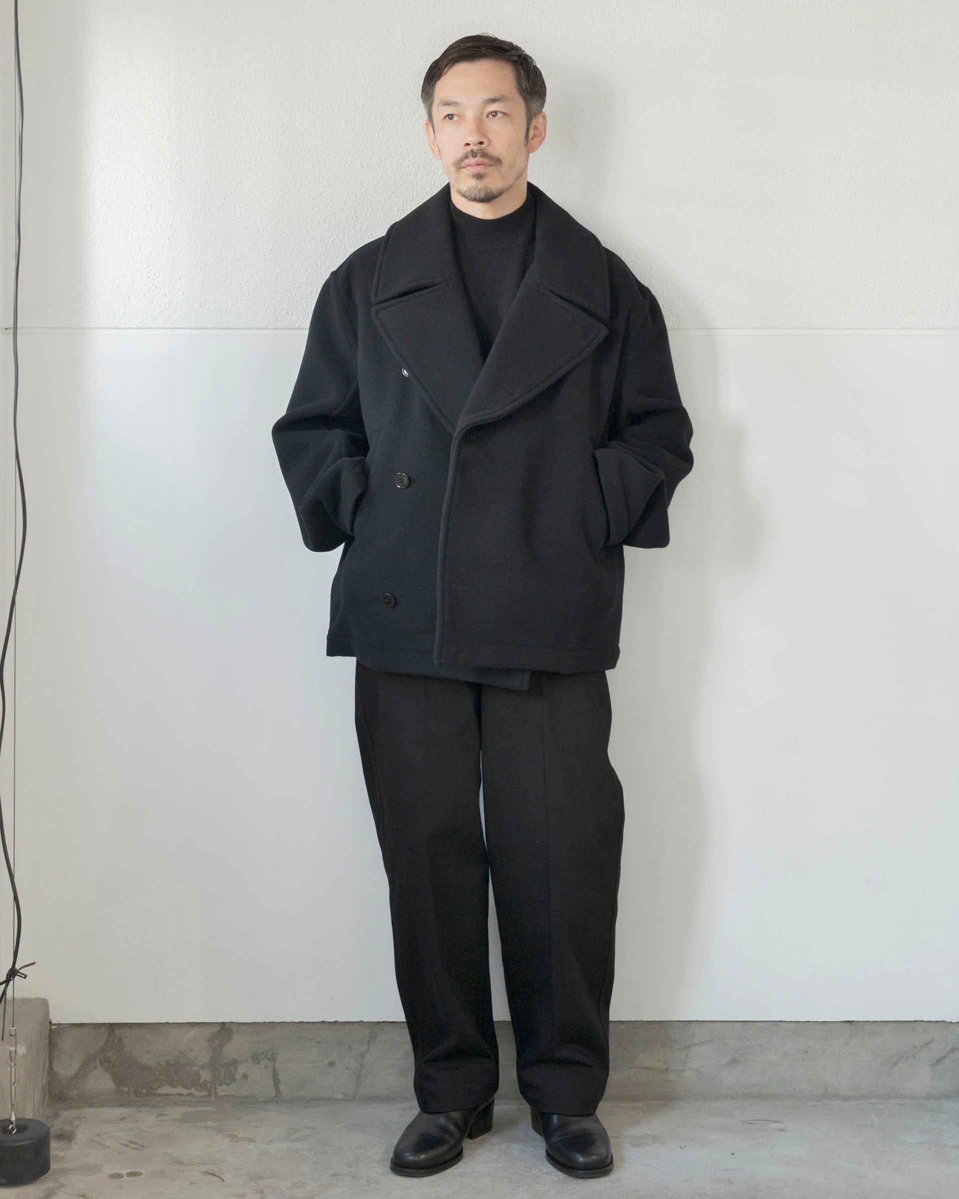 美品 LEMAIRE ルメール ウール ボクシー コート ブラック Size46 BOXY PEACOAT | LEMAIRE(ルメール) / アウター コート (メンズ)の通販