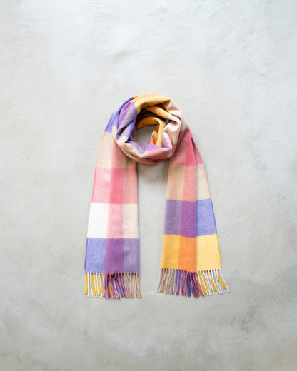 CASHMERE BLOCK CHECK STOLE