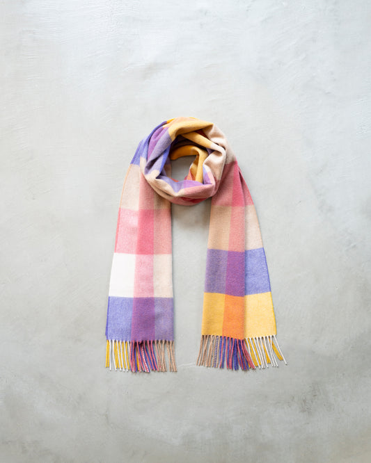 CASHMERE BLOCK CHECK STOLE