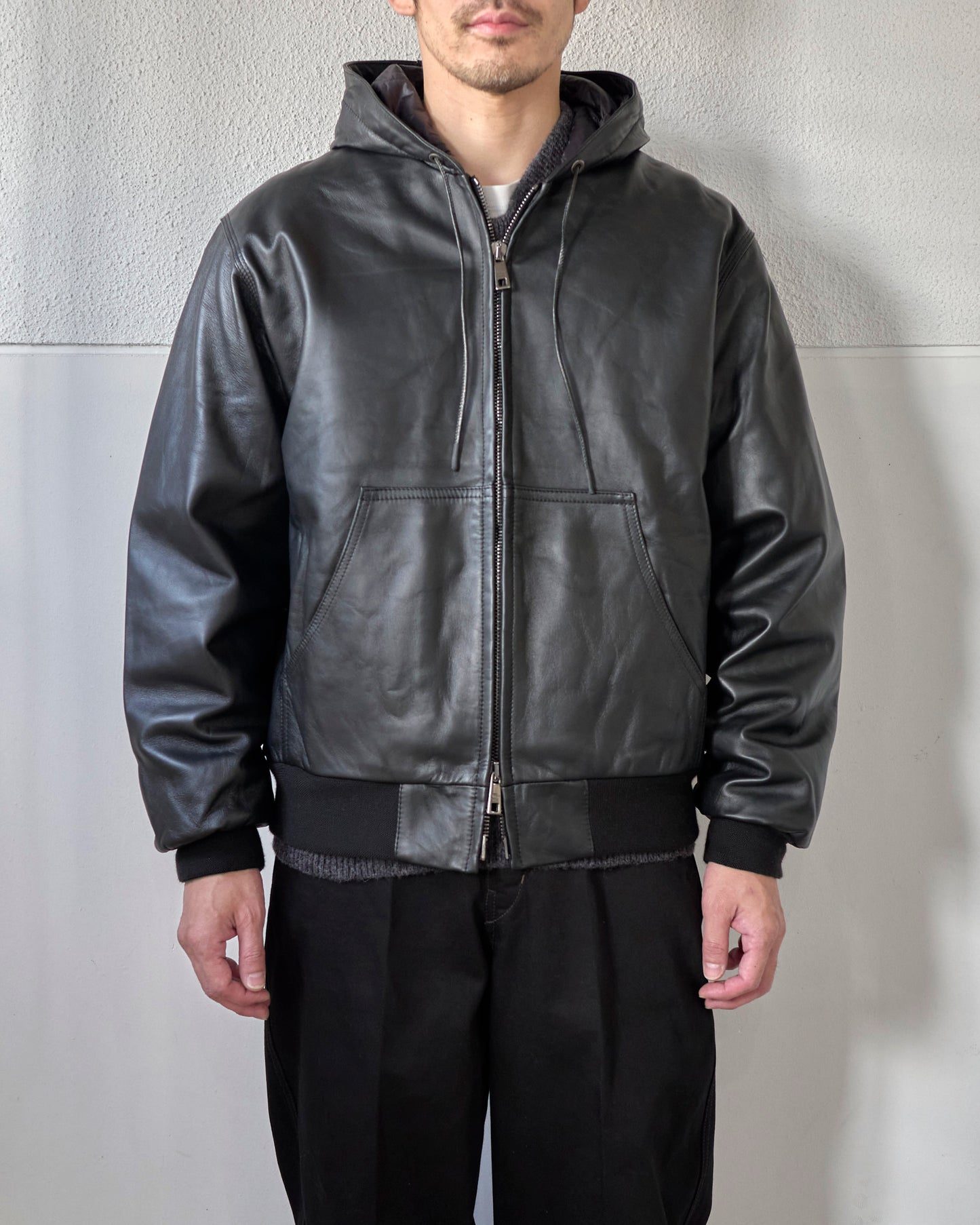 SHEEPSKIN HOODED BLOUSON