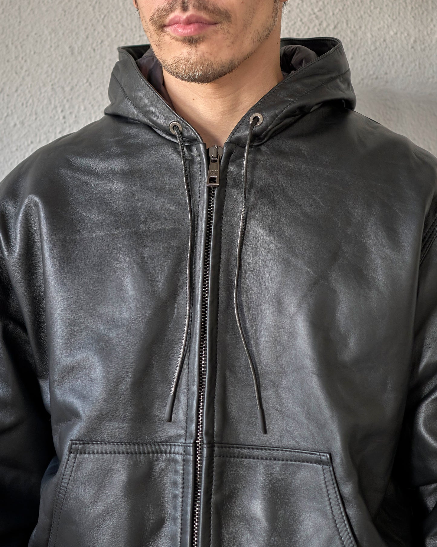 SHEEPSKIN HOODED BLOUSON