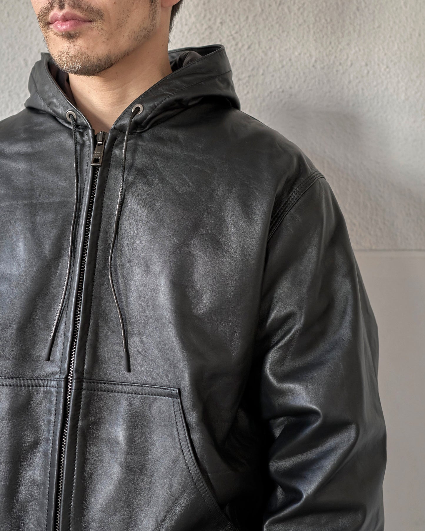 SHEEPSKIN HOODED BLOUSON