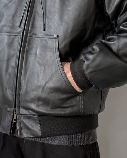 SHEEPSKIN HOODED BLOUSON