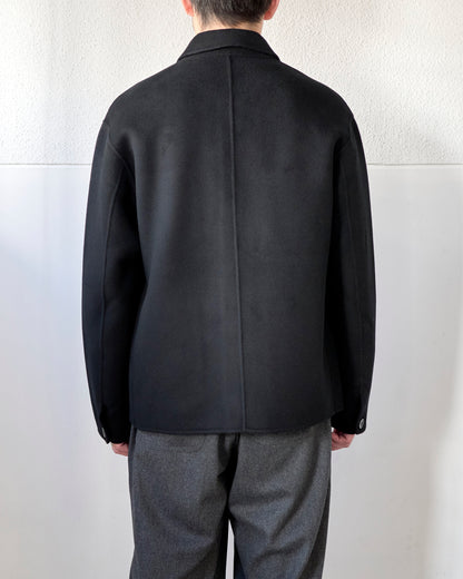 WOOL CASHMERE DOUBLEFACE FLANNEL COVERALL JACKET