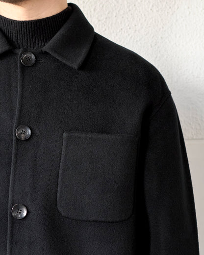 WOOL CASHMERE DOUBLEFACE FLANNEL COVERALL JACKET