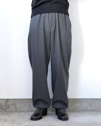 WOOL FLANNEL EASY TROUSERS