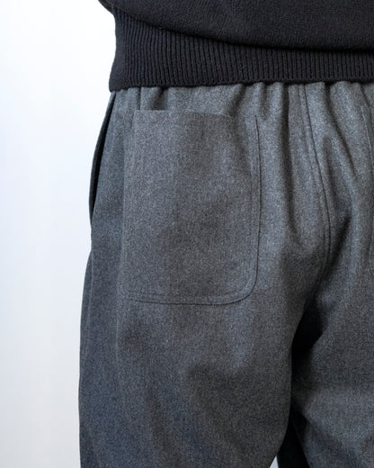 WOOL FLANNEL EASY TROUSERS