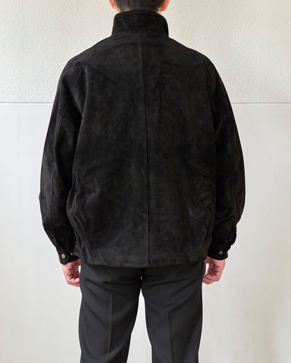 SUEDE LEATHER STAND COLLAR BLOUSON