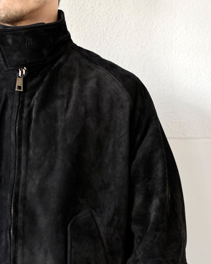 SUEDE LEATHER STAND COLLAR BLOUSON