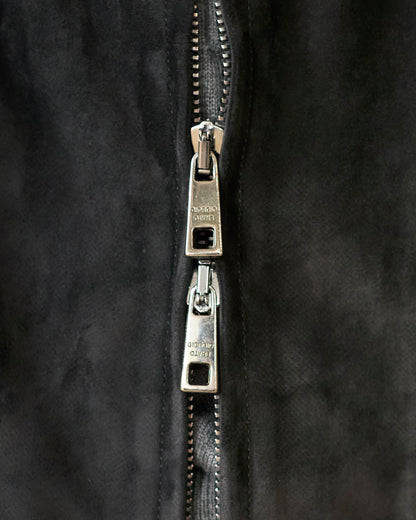 SUEDE LEATHER STAND COLLAR BLOUSON