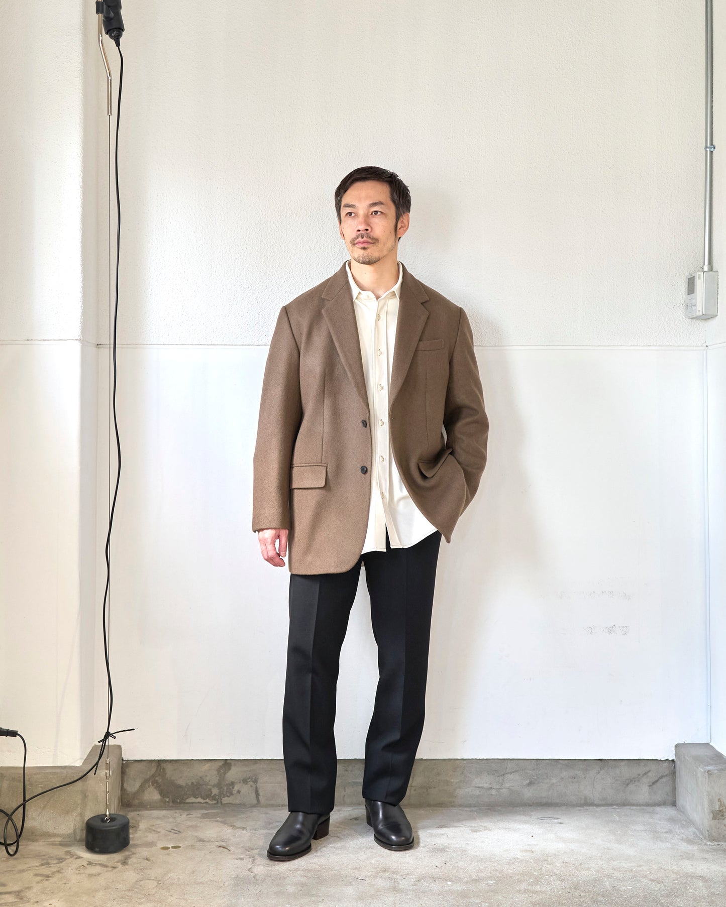 WOOL OVERDYE MELTON JACKET