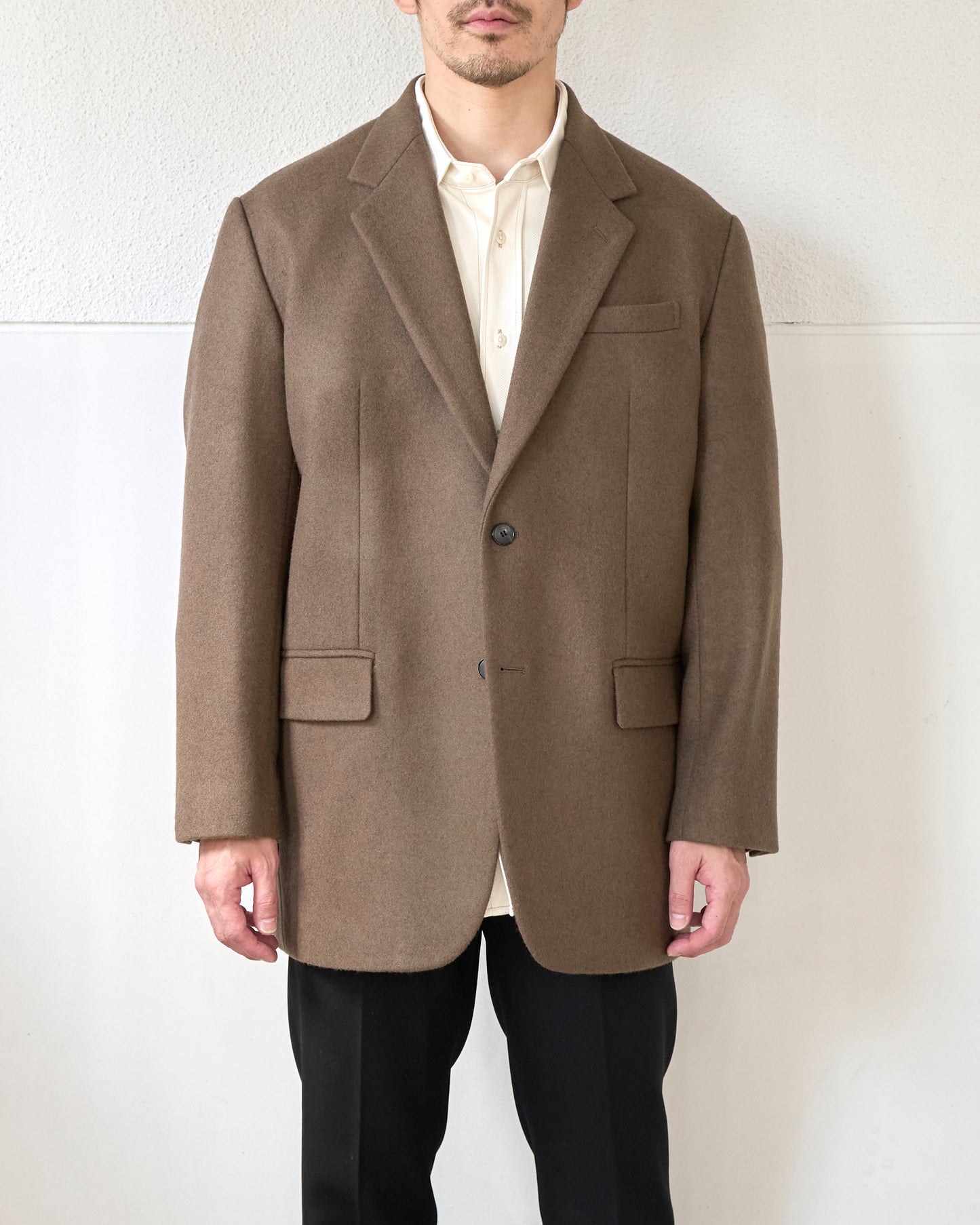 WOOL OVERDYE MELTON JACKET