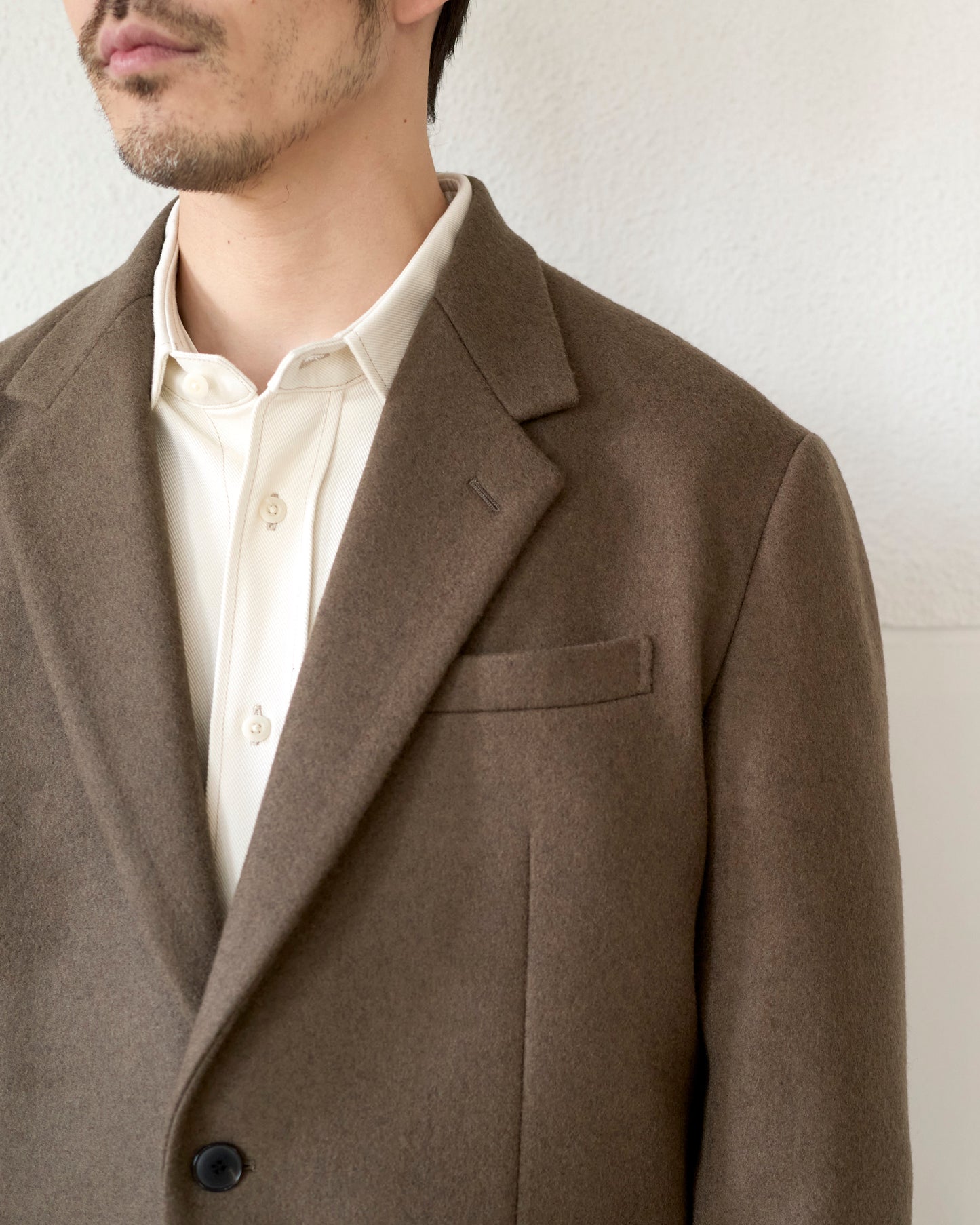 WOOL OVERDYE MELTON JACKET