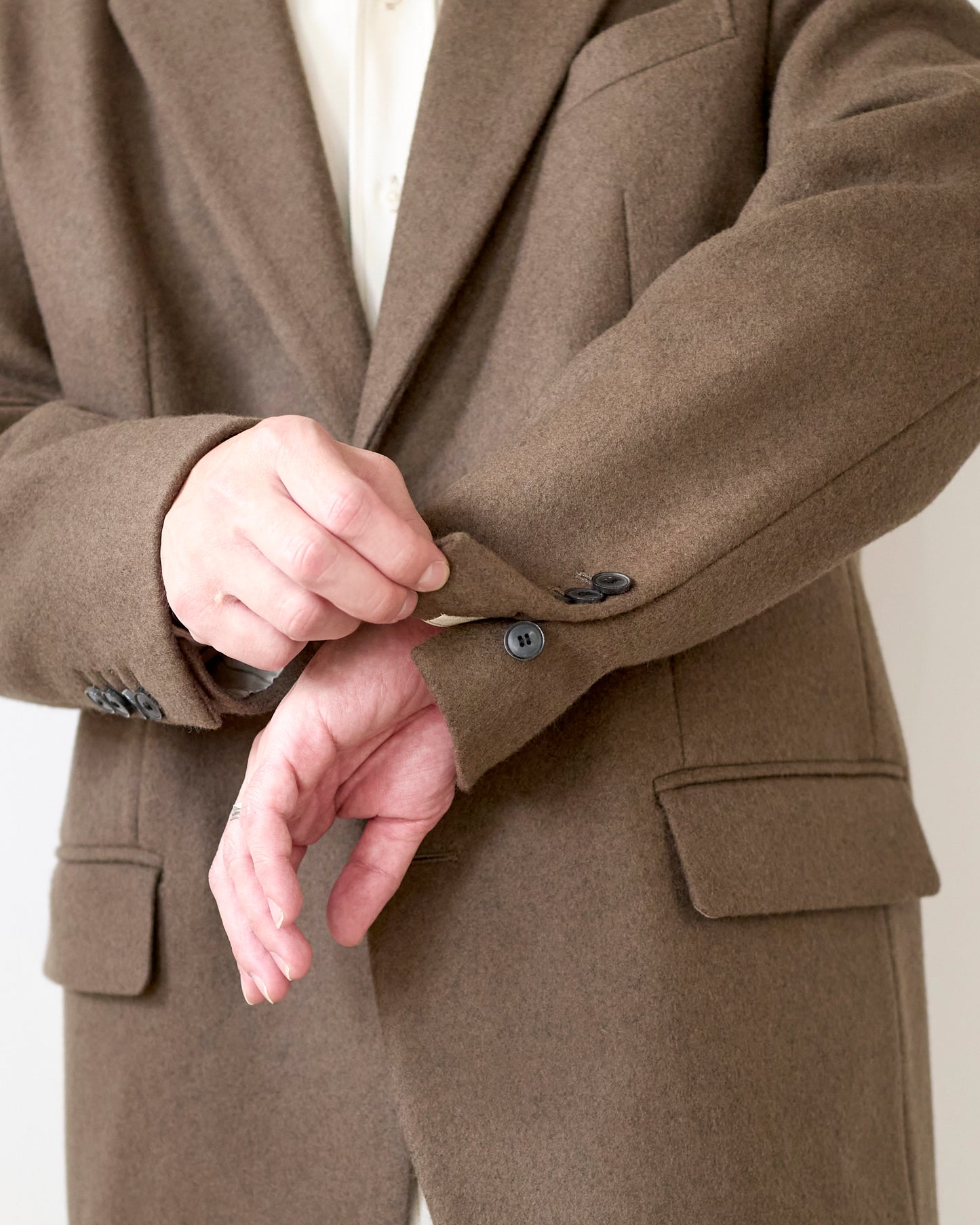 WOOL OVERDYE MELTON JACKET