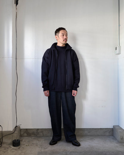 MERINO WOOL ZIP UP JUMPER