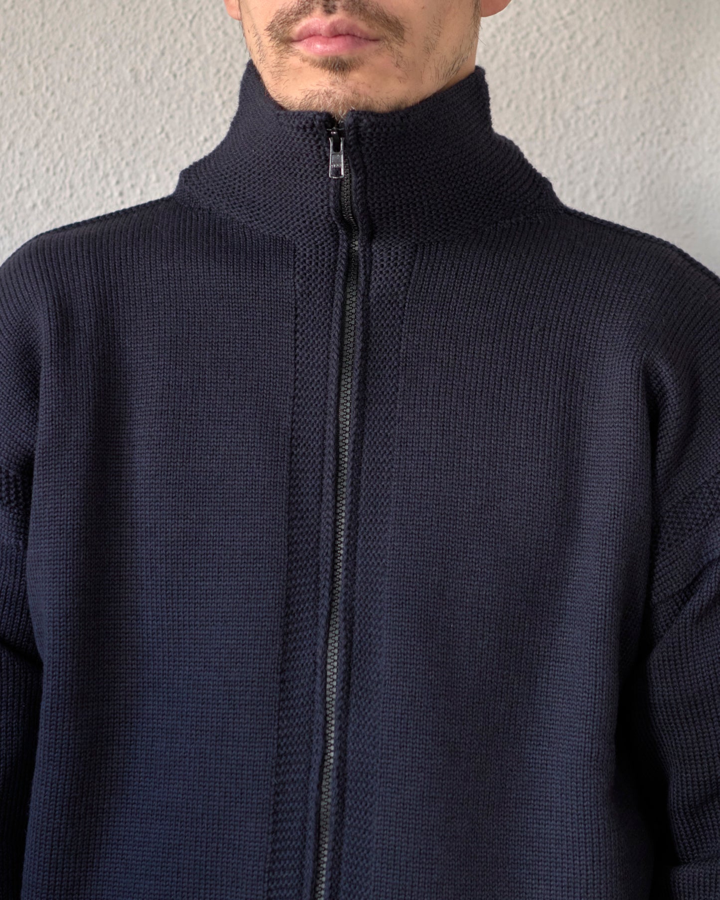 MERINO WOOL ZIP UP JUMPER
