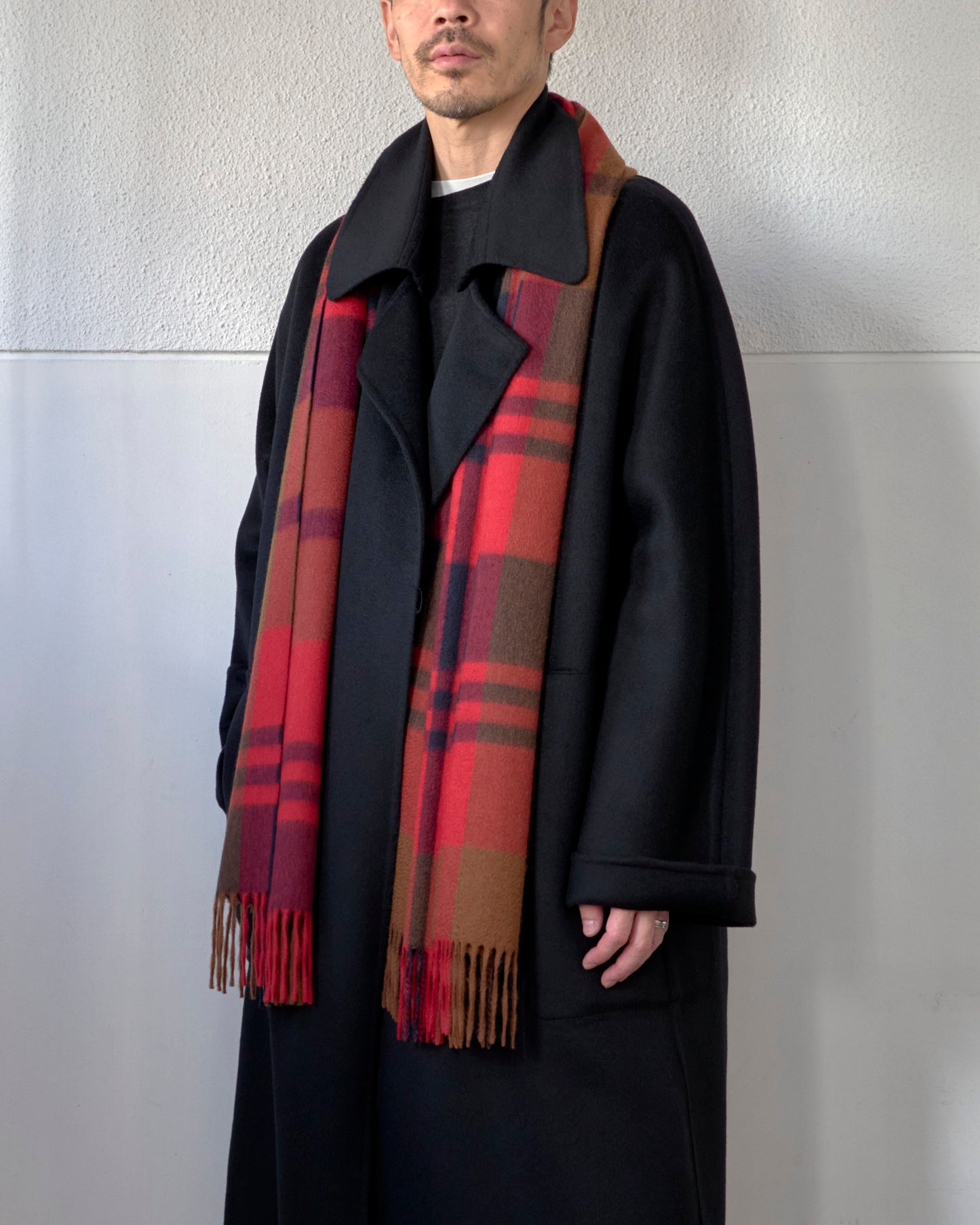 CASHMERE PRIMARY BLOCK CHECK STOLE