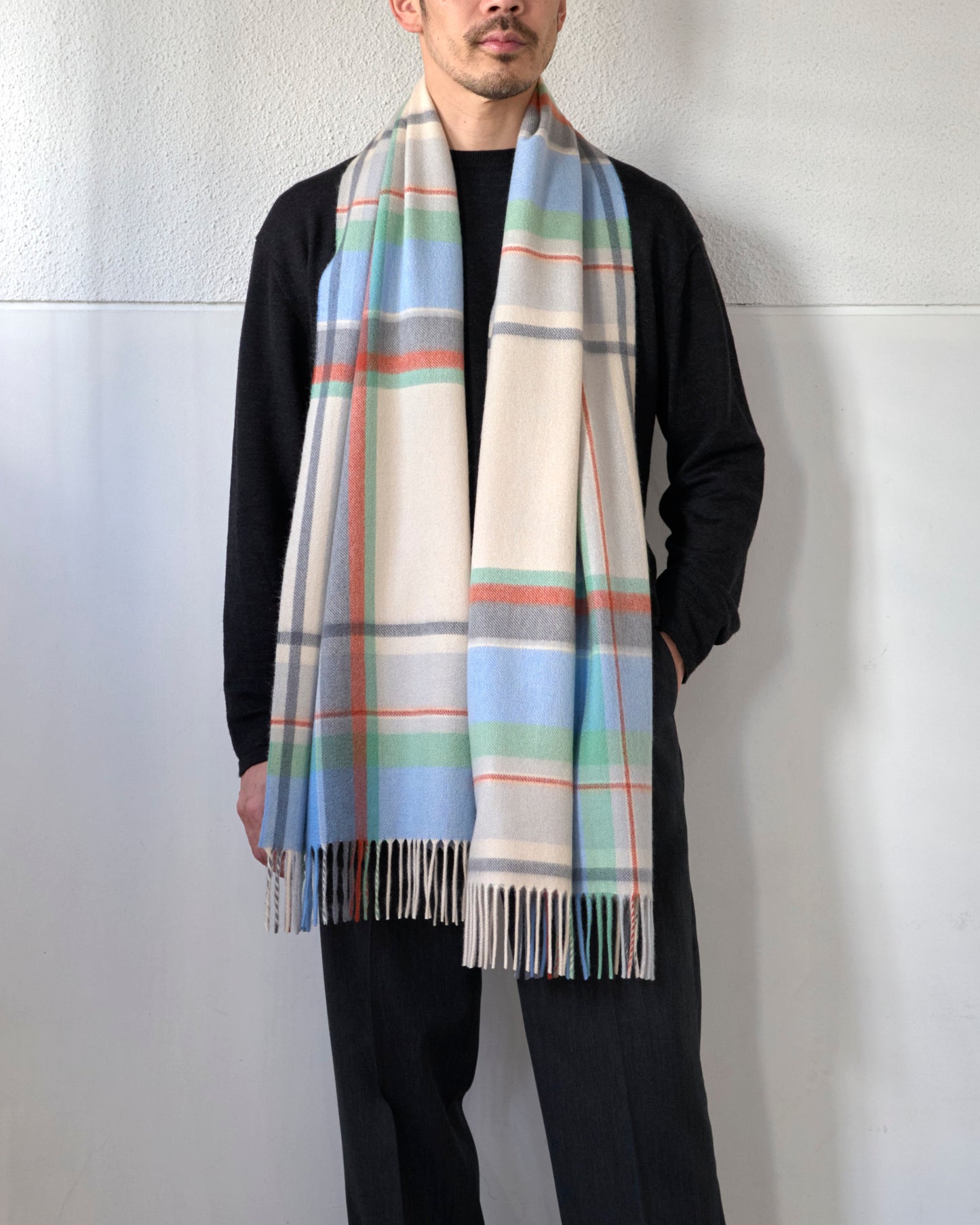 CASHMERE PLAID STOLE