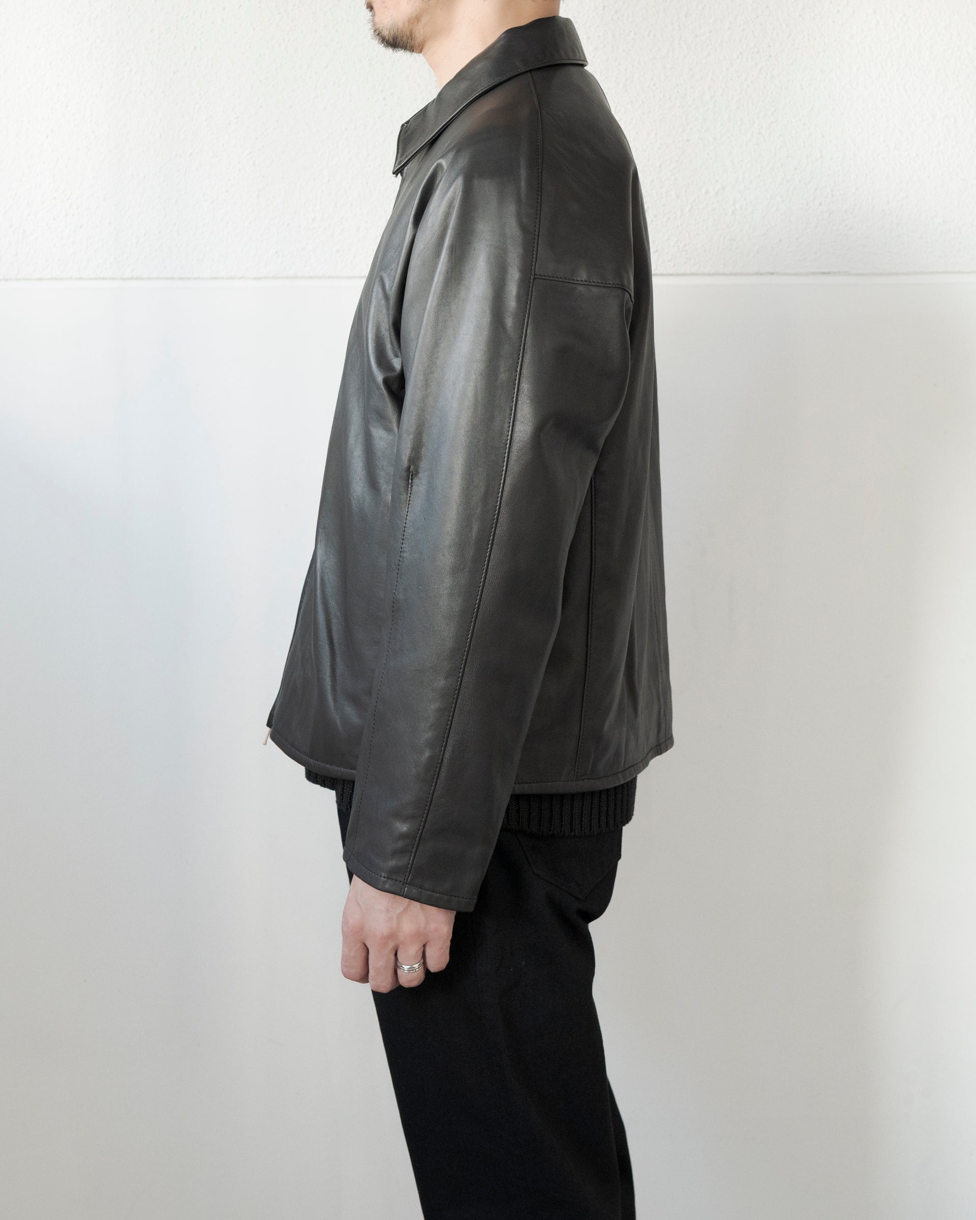 LEATHER ZIP-UP BLOUSON – STORE N