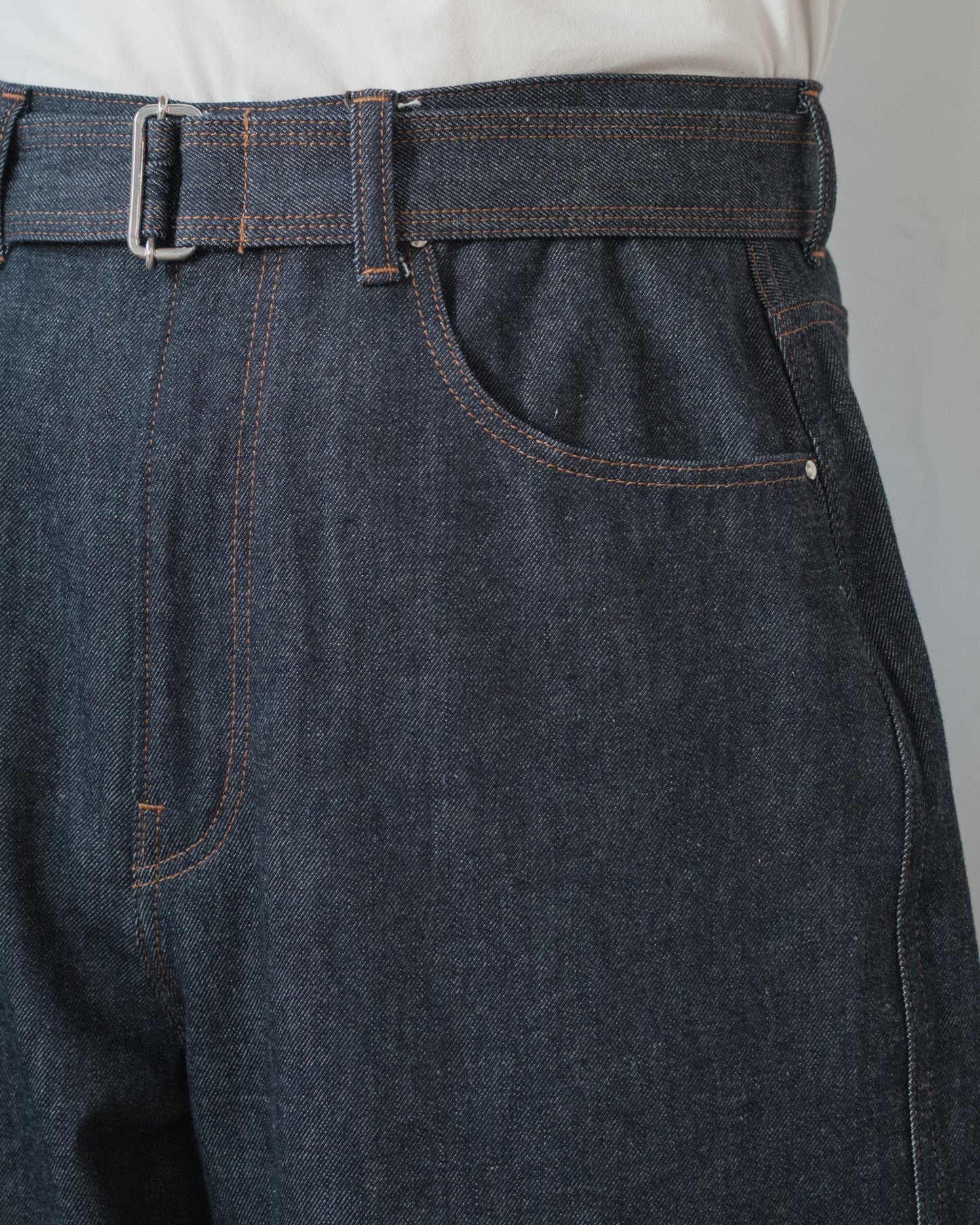 MIDLEM BELTED DENIM【RESTOCK】